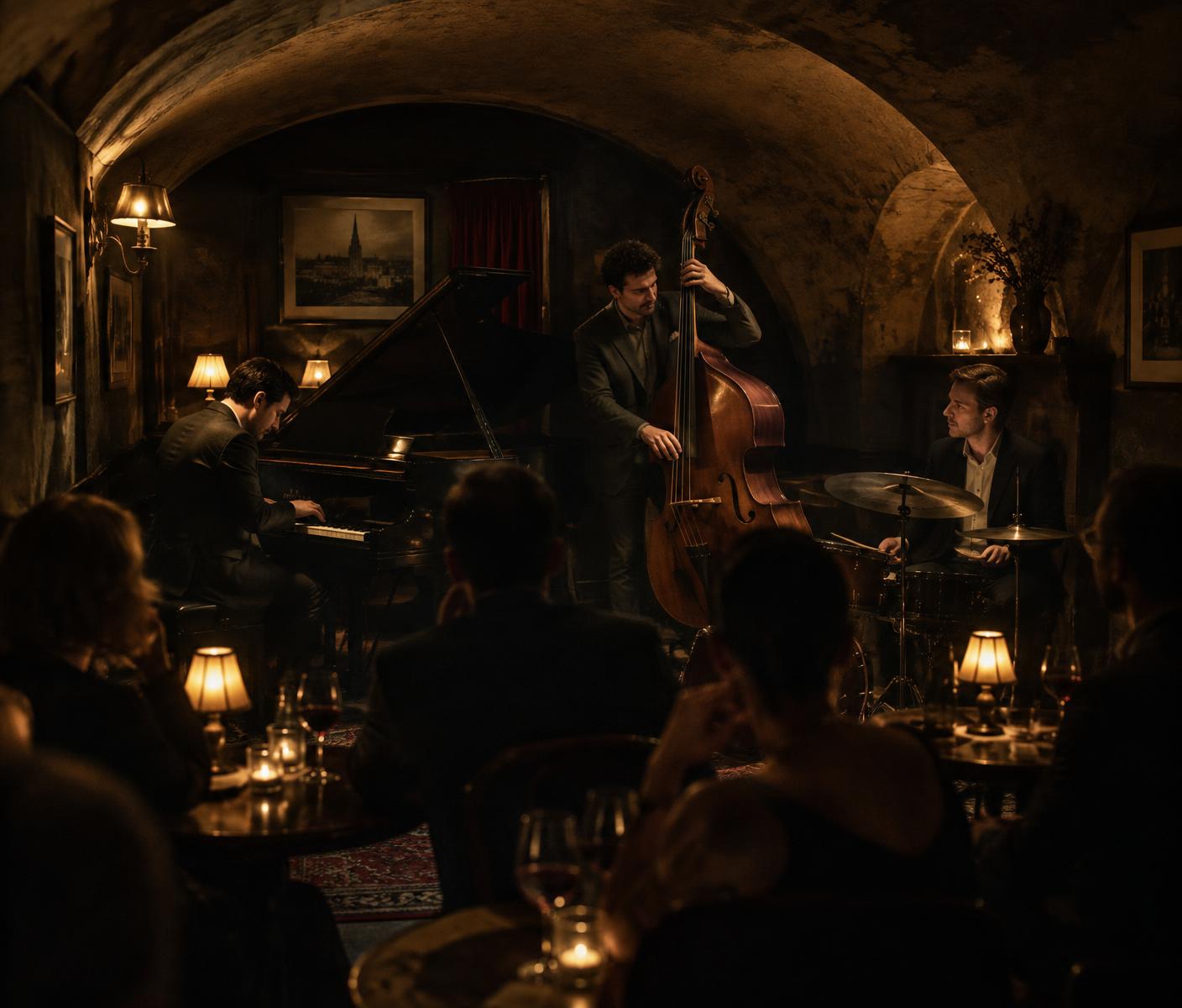 Live jazz in an intimate underground room